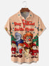 Men's Christmas Funny Graphic Short Sleeve Hawaiian Shirt
